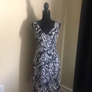 black and white evening summer dress Donna Ricco
